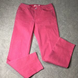 Seven7 Jeans Woman 6‎ Pink Slim Straight Pockets Stretch Mid Rise Casual
